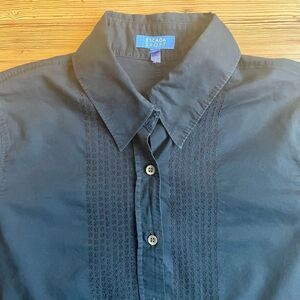 Escada embroidered cotton voile button down. Size 36.
